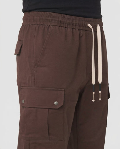 Men's Baggy Cargo Pants with elastic drawstring, multifunction pockets & relaxed silhouette Shop Velvia