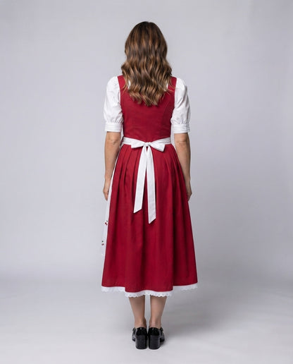 Women’s traditional dirndl dress with detail-oriented linen top Shop Velvia