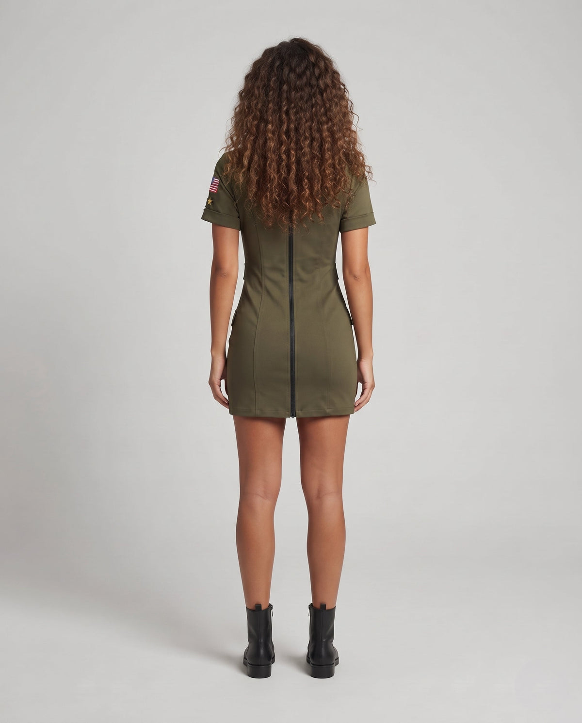 Women Camouflage Dress with Zipper Shop Velvia