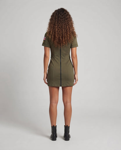 Women Camouflage Dress with Zipper Shop Velvia