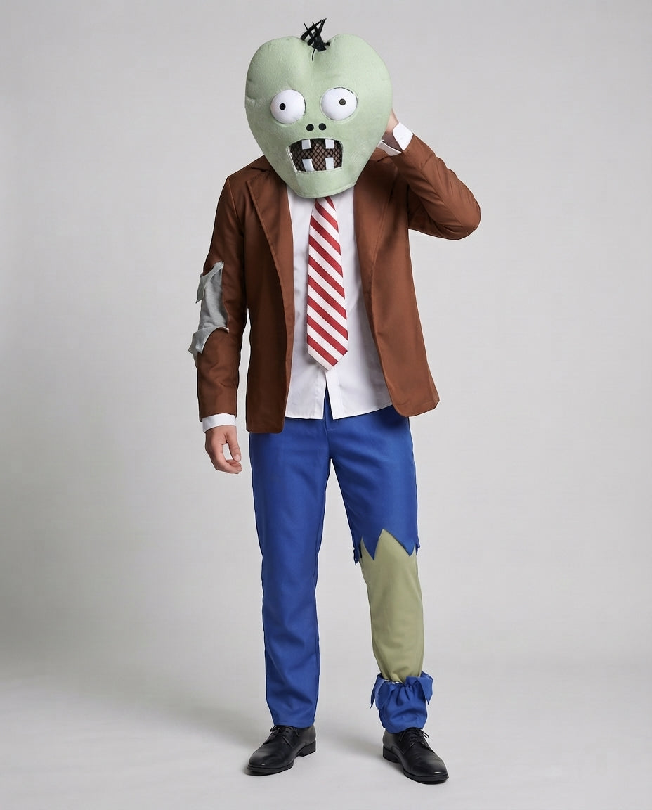 Men's Zombie Costume with Creative Head Accessory and Torn Details Shop Velvia