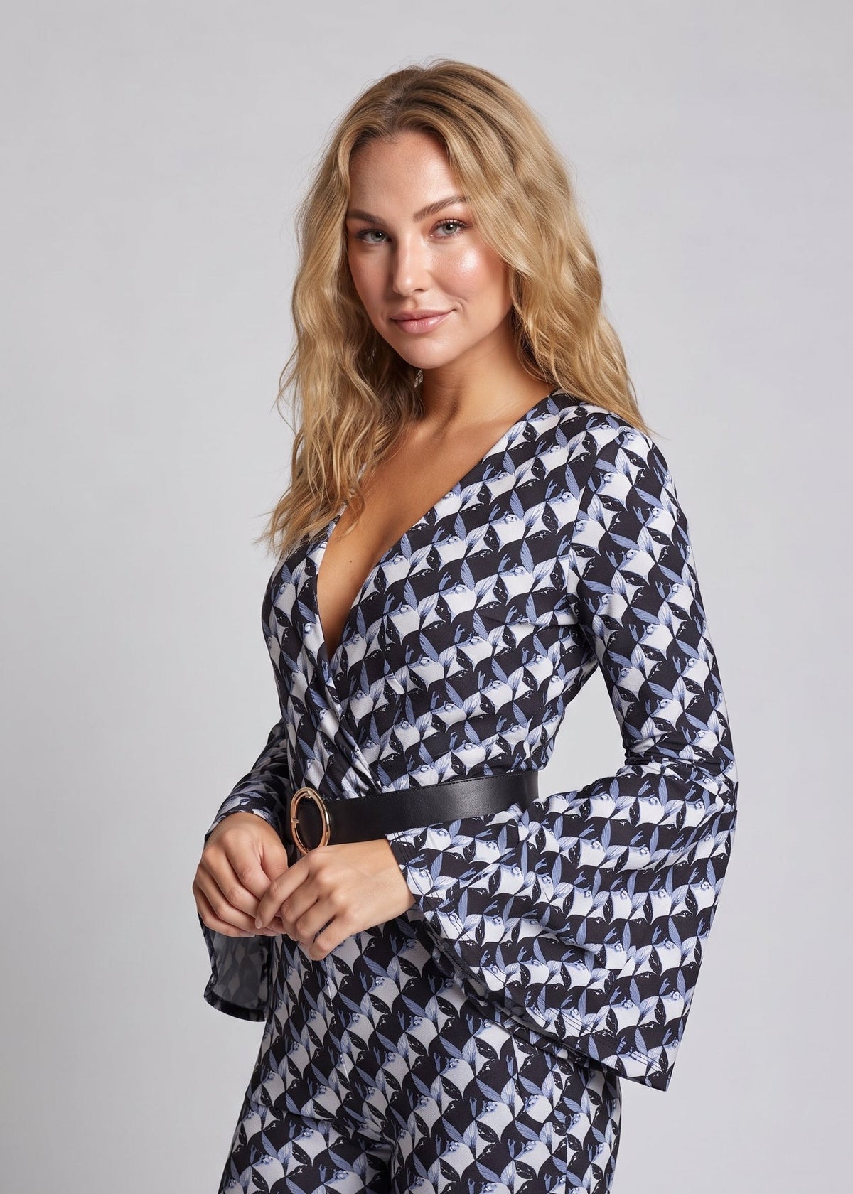 Women's Designer Jumpsuit with Wide Sleeve Shop Velvia