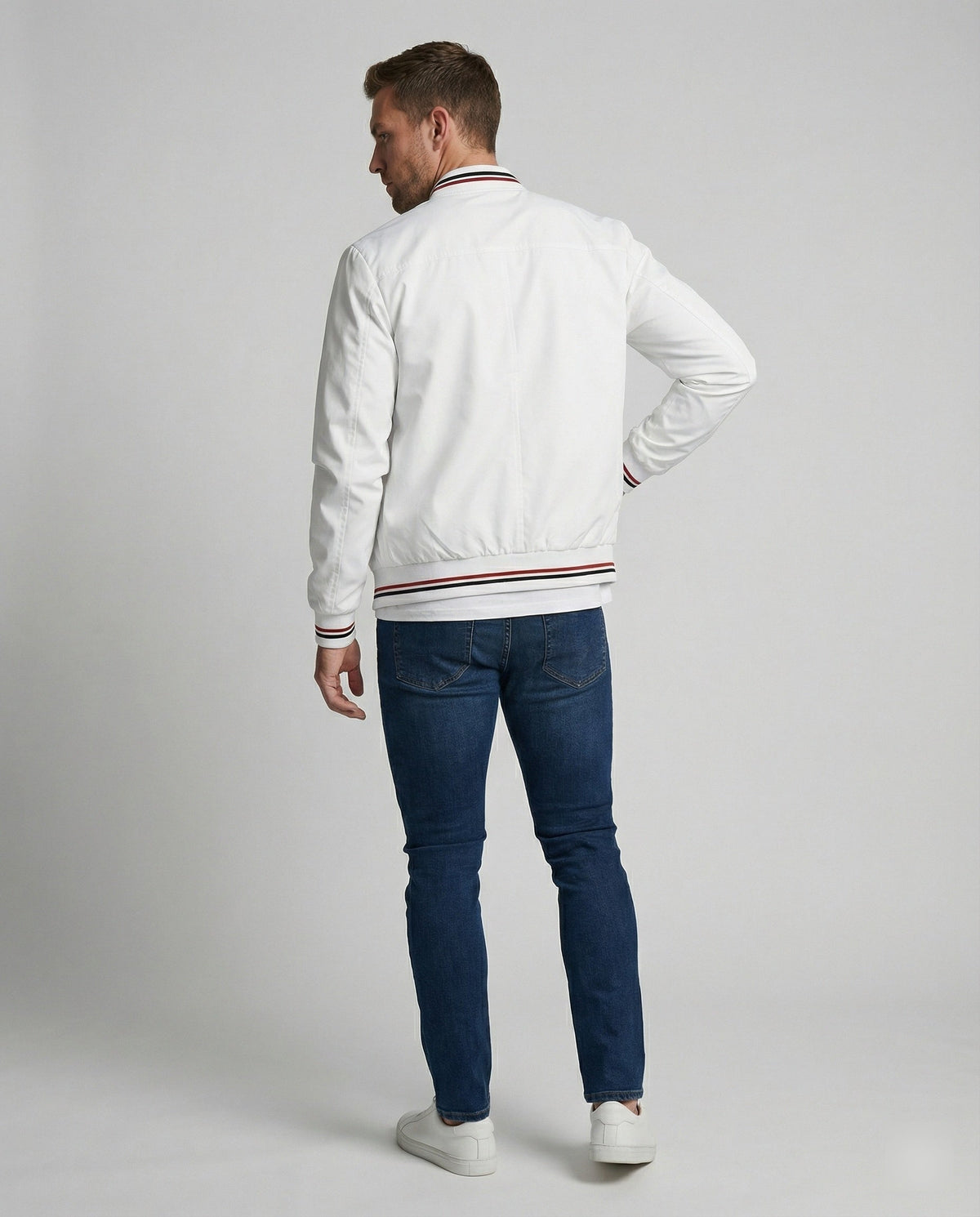 Shop Velvia | Men's Casual Transitional Jacket with Water-Repellent Surface & Stand-Up Collar Shop Velvia