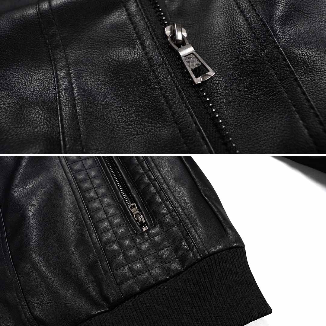 Shop Velvia | Premium high-quality leather jacket with hood for men