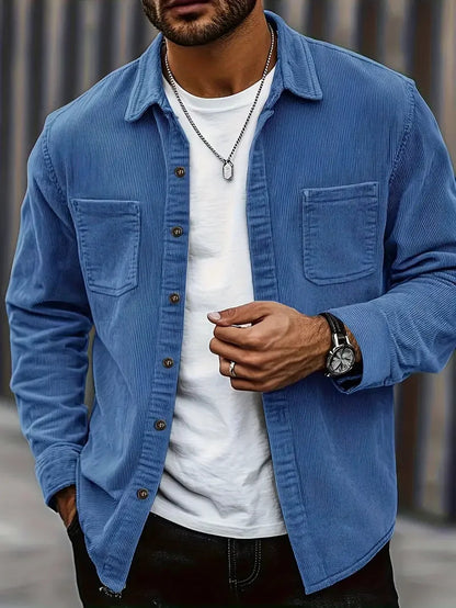 Shop Velvia | Cord jacket for men - Casual cut with pockets