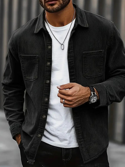 Shop Velvia | Cord jacket for men - Casual cut with pockets