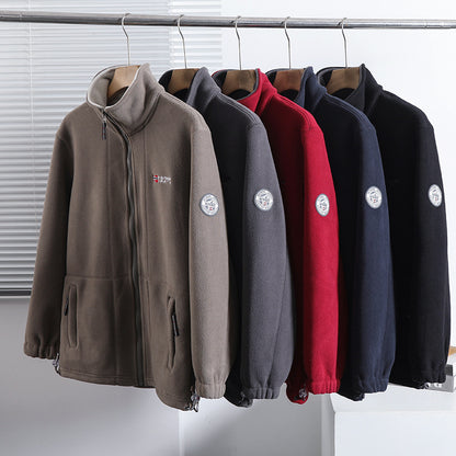 Men's microfleece quilted jacket with stand-up collar, elastic cuffs and concealed side pockets Shop Velvia