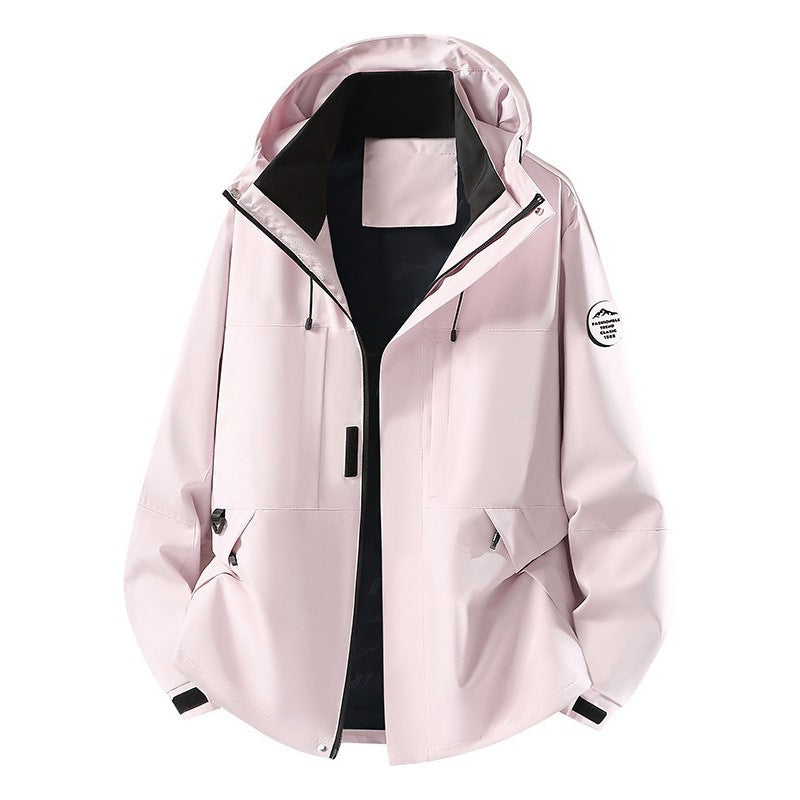 Men's Technical Softshell Hooded Jacket with concealed front zipper and multifunction pockets Shop Velvia