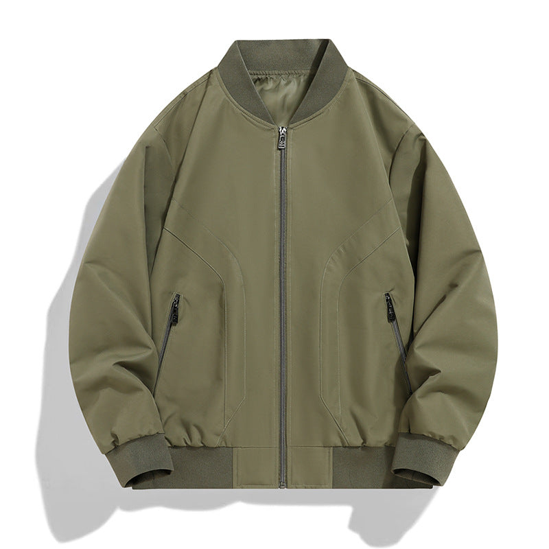 Men's Lightweight Windproof Bomber Jacket with Zipper, Ribbed Cuffs and Concealed Side Pockets Shop Velvia