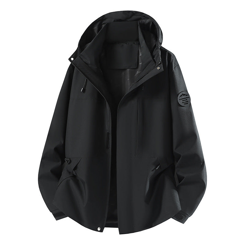 Men's Technical Softshell Hooded Jacket with concealed front zipper and multifunction pockets Shop Velvia
