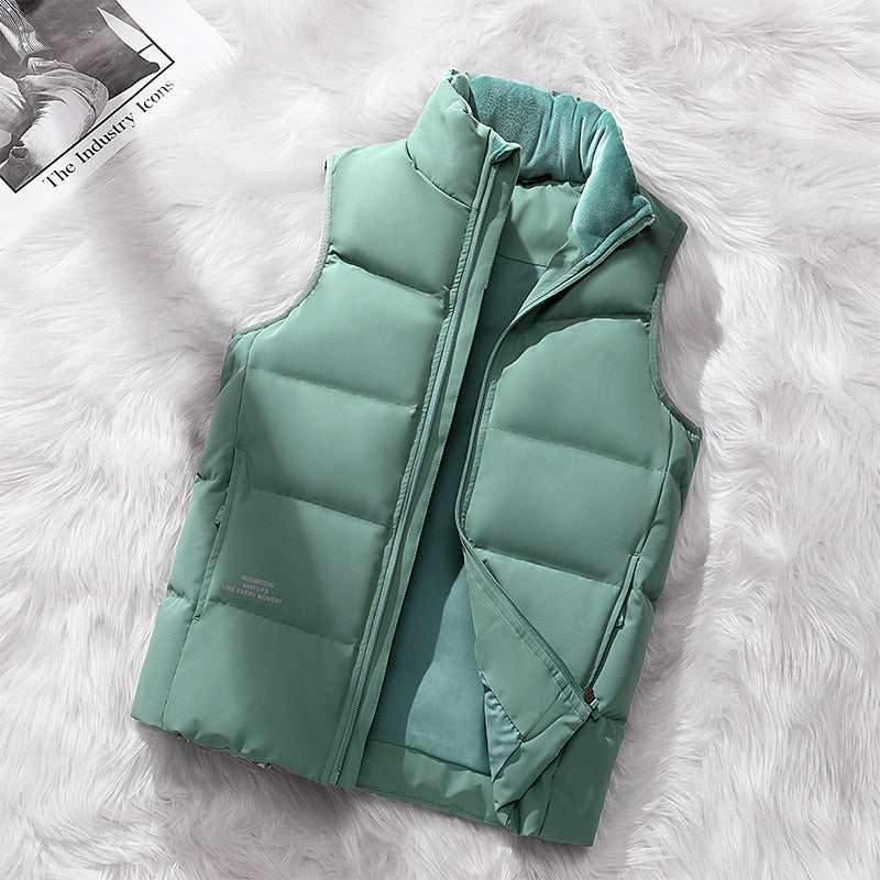 Women's quilted vest with thermal insulation and stand-up collar Shop Velvia