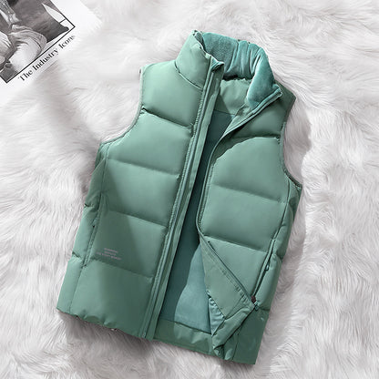 Women's quilted vest with thermal insulation and stand-up collar Shop Velvia