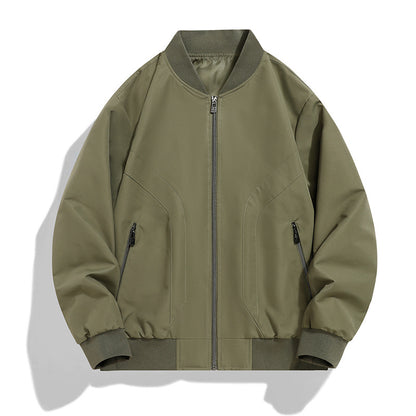 Men's Lightweight Windproof Bomber Jacket with Zipper, Ribbed Cuffs and Concealed Side Pockets Shop Velvia