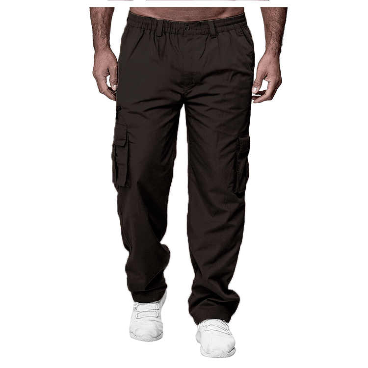 Men's cargo pants with elastic waistband and multifunctional pockets Shop Velvia