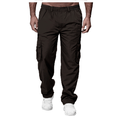 Men's cargo pants with elastic waistband and multifunctional pockets Shop Velvia
