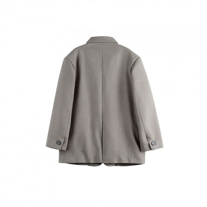 Women's Oversize Blazer in Boxy Cut with Lapel Collar and Flap Pockets Shop Velvia
