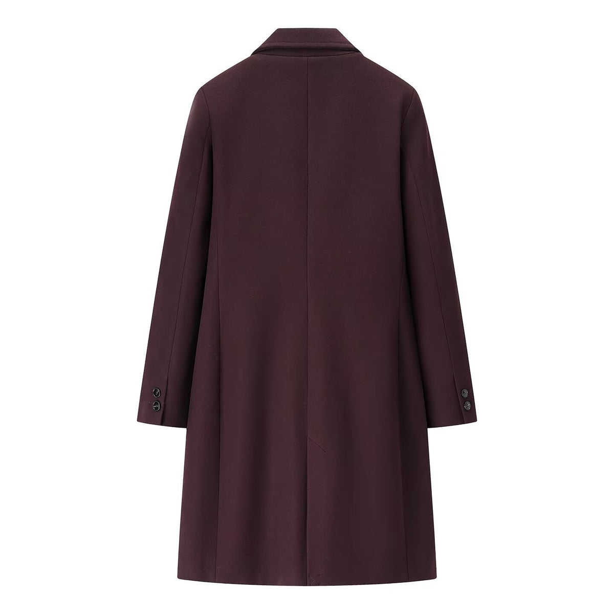 Ladies Elegant Wool Blend Coat in Straight Silhouette with Notched Collar and Piped Insert Pockets Shop Velvia