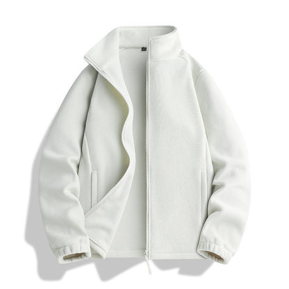 Unisex fleece jacket with standing collar, full-length zipper and elastic cuffs Shop Velvia