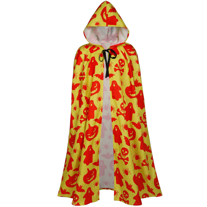 Unisex multi-layered hooded cloak with wide drape and satin ribbon closure Shop Velvia