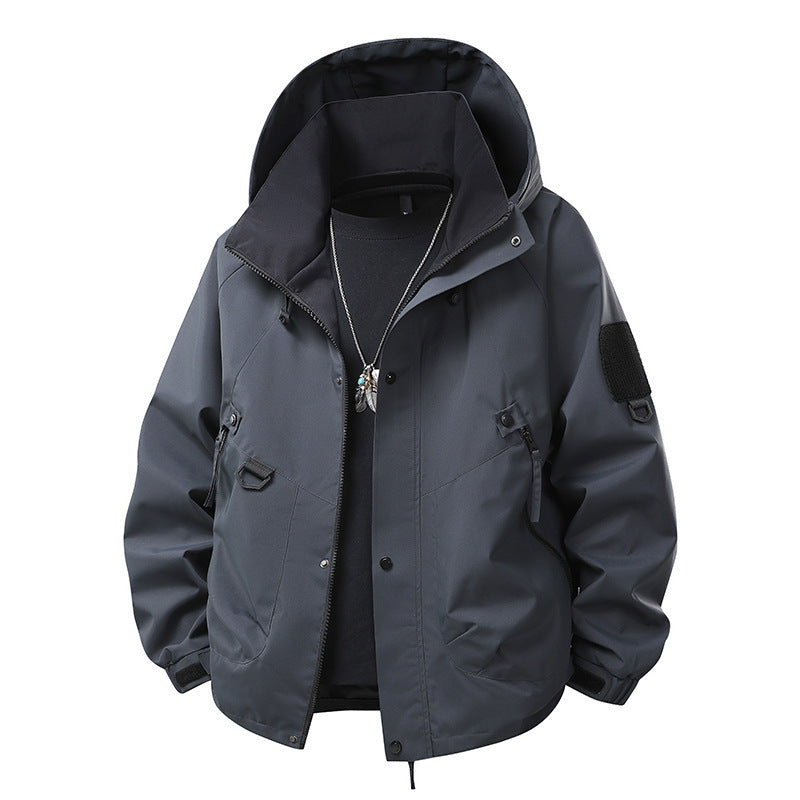 Men's outdoor softshell jacket with water-repellent membrane, versatile utility pockets, and adjustable cuffs Shop Velvia