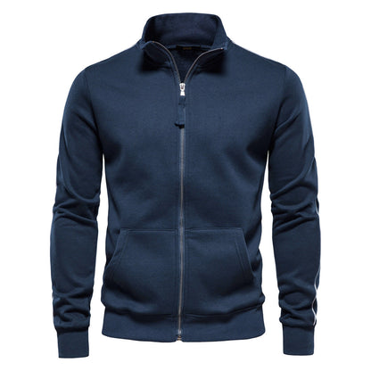 Men's sweatshirt jacket with high collar and full zip Shop Velvia