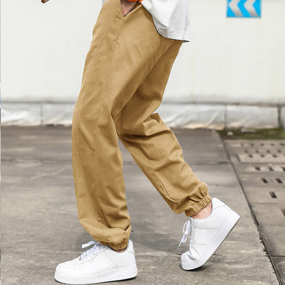 Men's Casual Cargo Pants with Elastic Waistband and Practical Side Pockets Shop Velvia