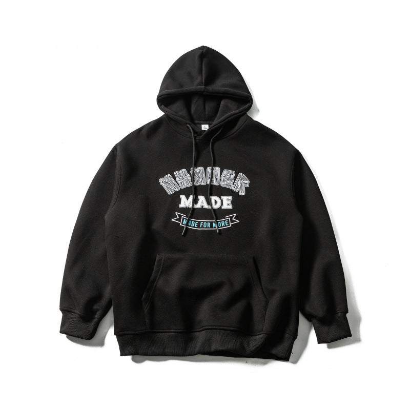 Unisex Oversized Hoodie with Kangaroo Pocket and Logo Print Shop Velvia