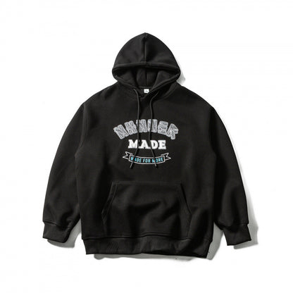 Unisex Oversized Hoodie with Kangaroo Pocket and Logo Print Shop Velvia