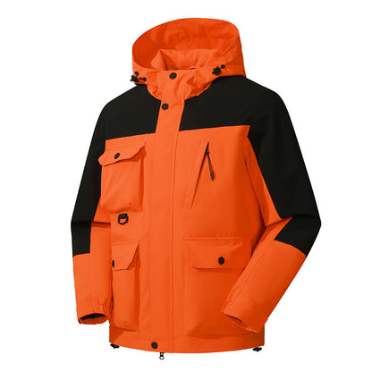 Men's Technical Utility Field Jacket with Hood, Multiple Pockets and Wind-Resistant Shell Shop Velvia