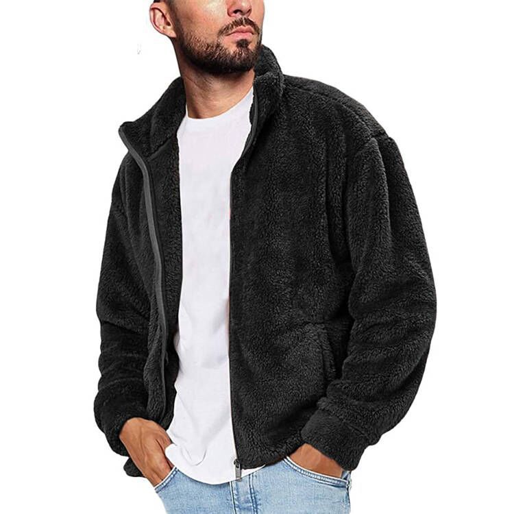 Men's fleece jacket with soft lining and practical pockets Shop Velvia