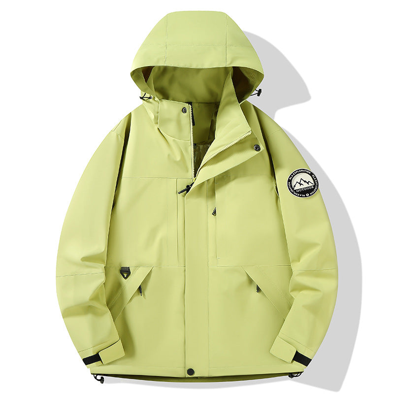 Women's waterproof hardshell outdoor jacket with hood and multifunction pockets Shop Velvia