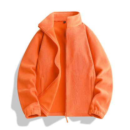 Unisex fleece jacket with standing collar, full-length zipper and elastic cuffs Shop Velvia