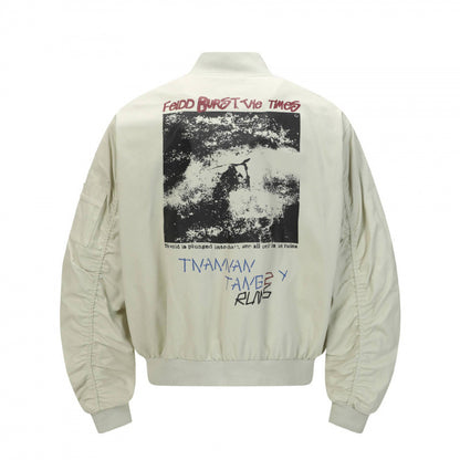 Unisex Short Cut Boxy Bomber Jacket with Concealed Front Placket and Flap Pockets Shop Velvia