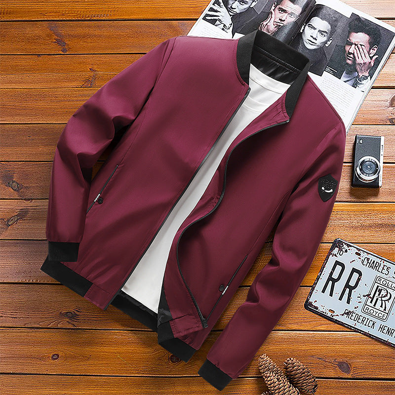 Men's urban lightweight bomber jacket with concealed two-way zipper, ribbed cuffs and arm pocket Shop Velvia