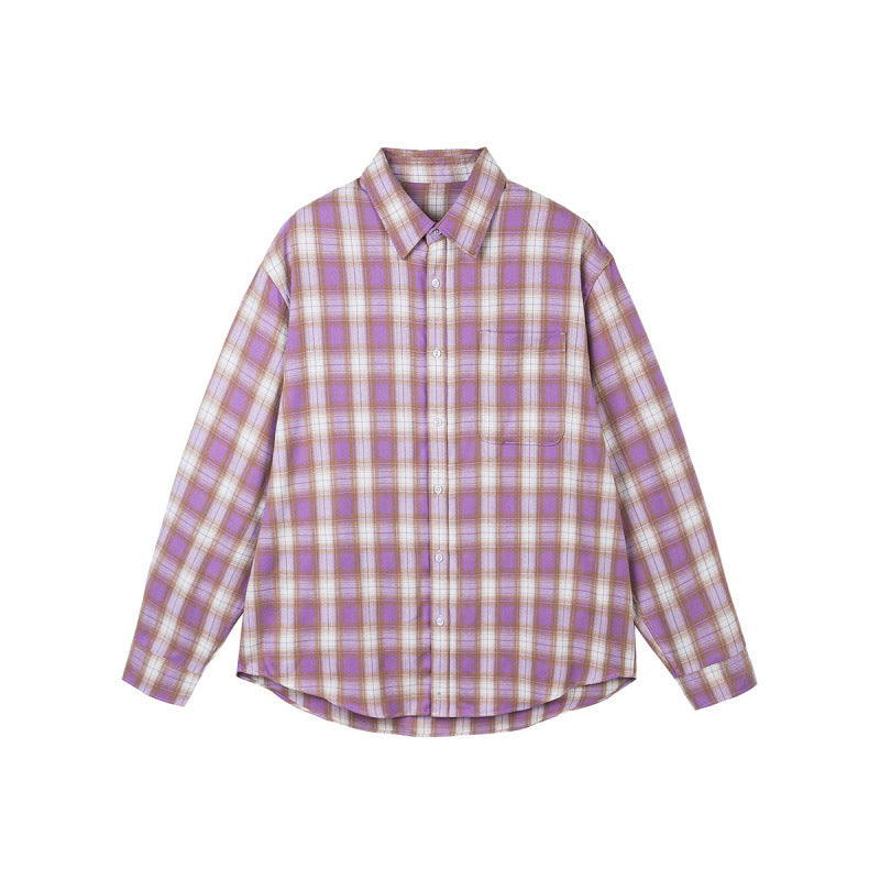 Women Oversized Check Shirt with Longline Cut, Chest Pocket and Rounded Hem Shop Velvia