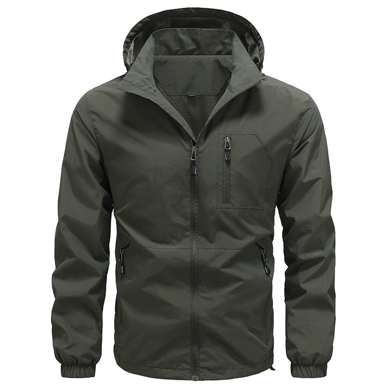 Men's Breathable Ultralight Wind and Rain Jacket with Mesh Lining and Concealed Chest Pocket Shop Velvia