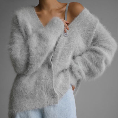 Women's Cozy Cardigan made of fine Mohair Shop Velvia