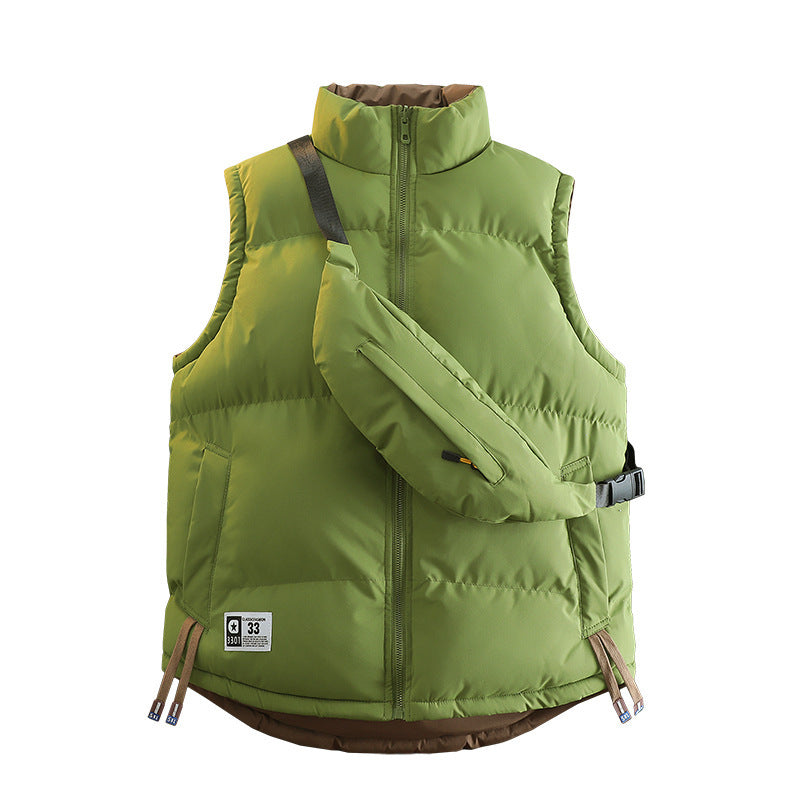 Ladies Modern Quilted Outdoor Vest with Integrated Belt Pocket System and High Stand Collar Shop Velvia