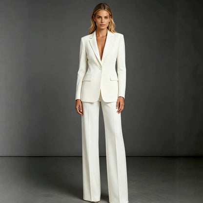 Women Elegant Suit with Wide Leg