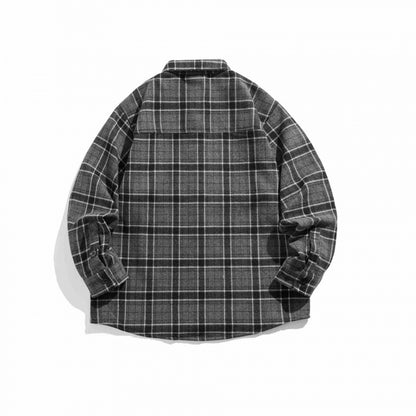 Unisex Boxy Flannel Overshirt with Chest Pocket Shop Velvia