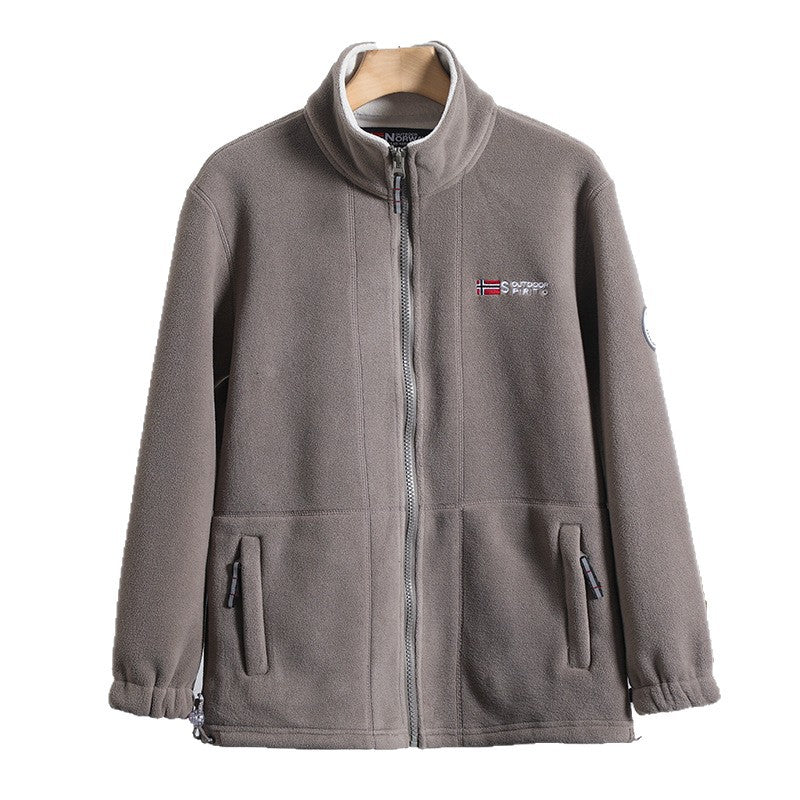 Men's microfleece quilted jacket with stand-up collar, elastic cuffs and concealed side pockets Shop Velvia