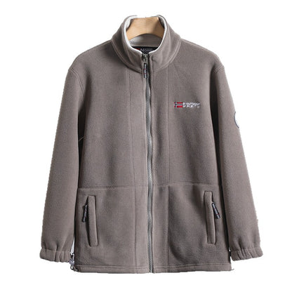 Men's microfleece quilted jacket with stand-up collar, elastic cuffs and concealed side pockets Shop Velvia