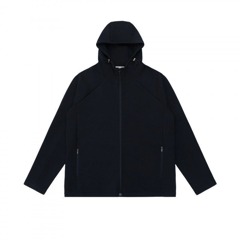 Unisex Light Hoodie Zip Jacket made of technical fleece with raglan sleeves Shop Velvia