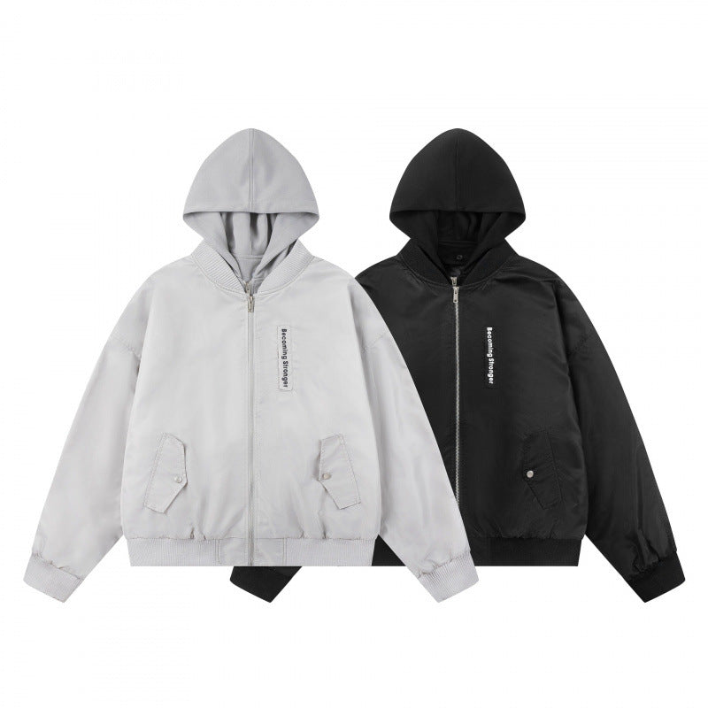 Unisex Oversize Hoodie Blouson Jacket with Ribbed Cuffs and Flap Pockets Shop Velvia
