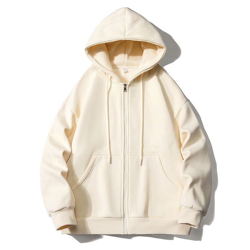 Men's hoodie zip-up jacket with full zip, oversized fit, and raglan sleeves Shop Velvia