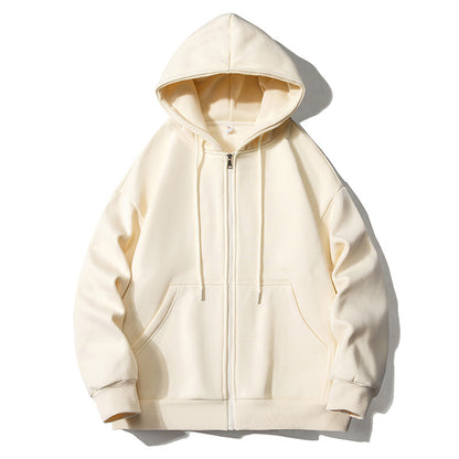 Men's hoodie zip-up jacket with full zip, oversized fit, and raglan sleeves Shop Velvia