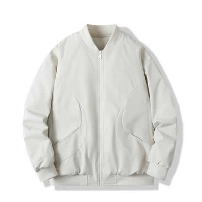Men's lightweight padded bomber jacket with windproof surface and ribbed hem Shop Velvia