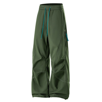 Men's Baggy Cargo Pants with Elastic Waistband, Multifunctional Pockets, and Adjustable Hem Shop Velvia
