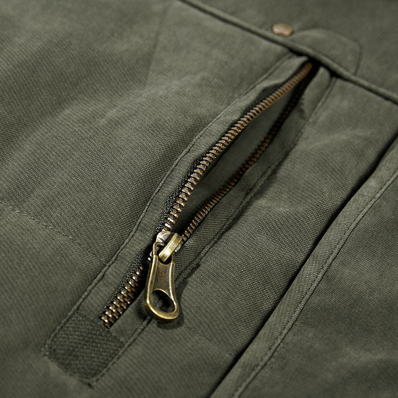 Men's winter parka with teddy lining, hood and water-repellent canvas outer layer Shop Velvia