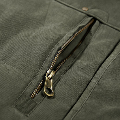 Men's winter parka with teddy lining, hood and water-repellent canvas outer layer Shop Velvia